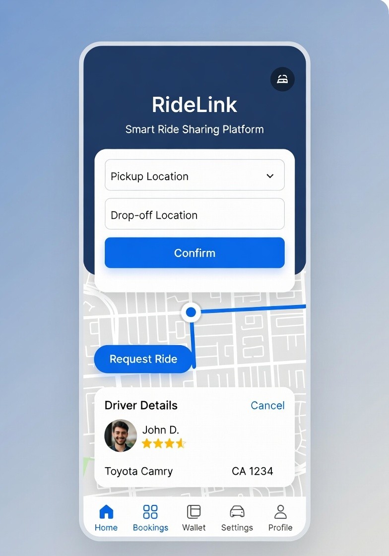 RideLink – Smart Ride Sharing Platform